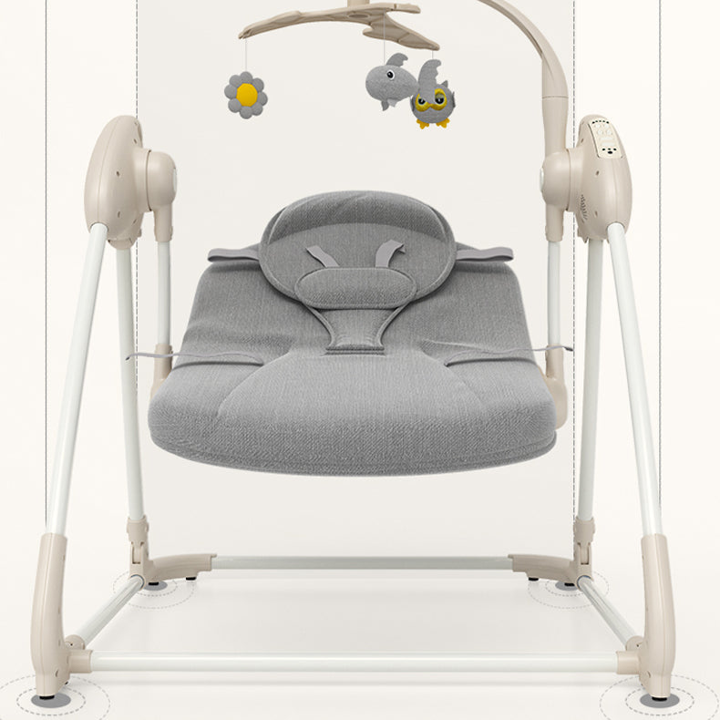 Metal Oval Baby Crib Cradle Electric Rocking Cradle with Bluetooth