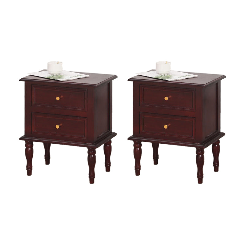 Solid Wood Kid Bedside Table Traditional Style Nightstand with Drawers