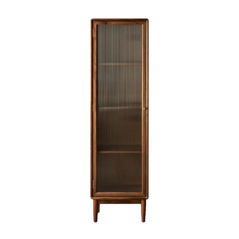 Contemporary Dining Server Walnut Wood Buffet Server for Dining Room