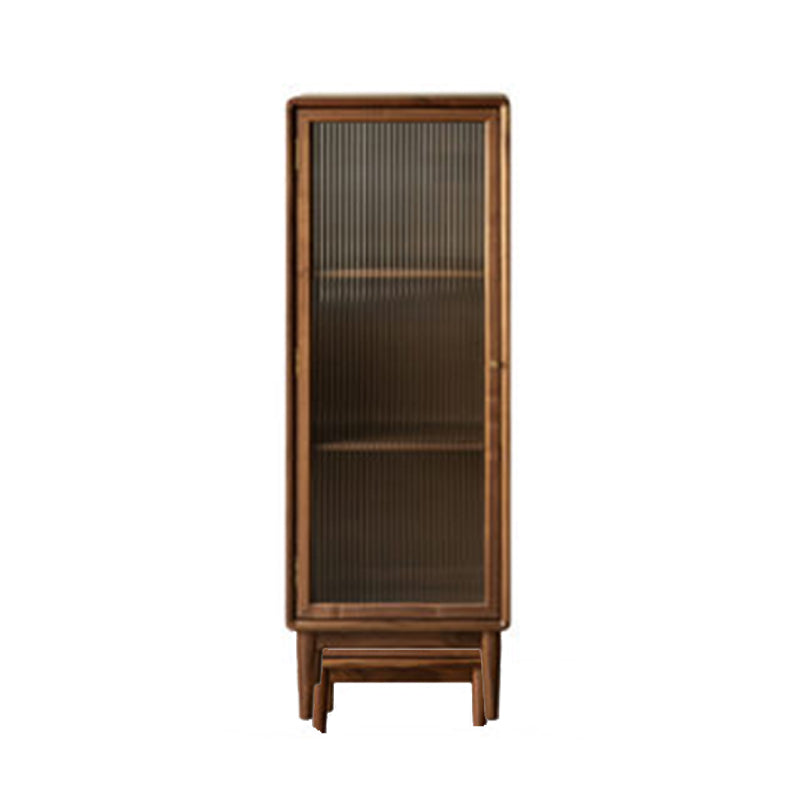 Contemporary Dining Server Walnut Wood Buffet Server for Dining Room