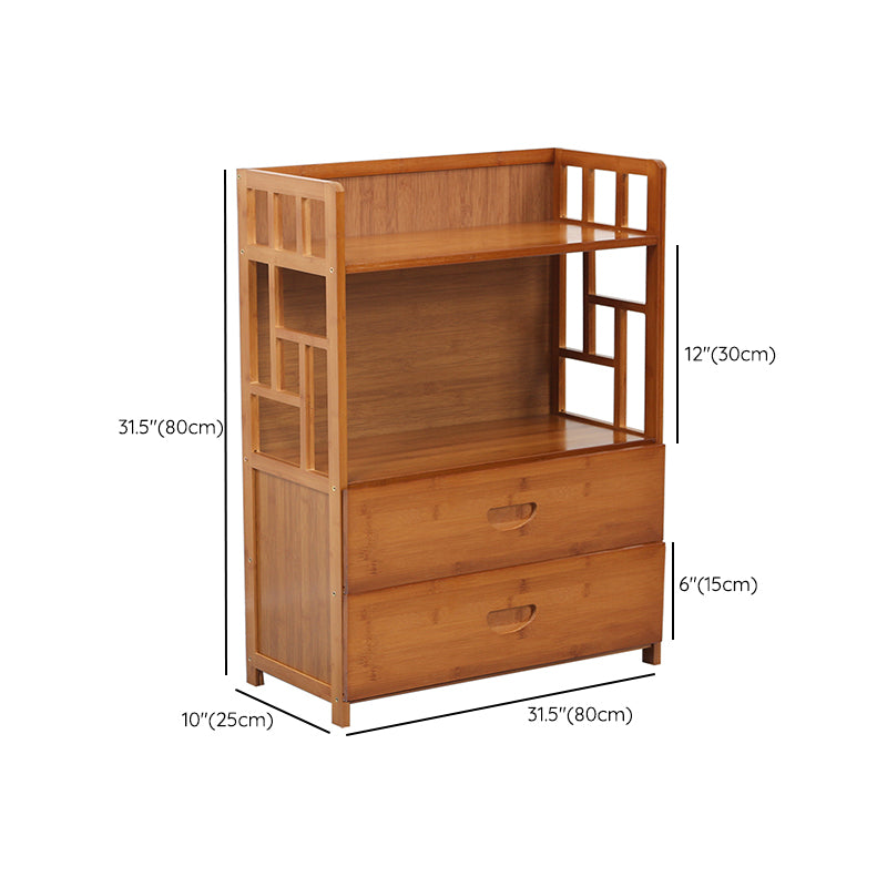 Modern Sideboard Cabinet Bamboo Sideboard with Drawers for Kitchen