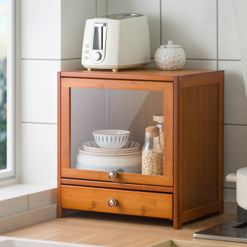 Contemporary Sideboard Cabinet Bamboo Sideboard with Drawers for Dining Room