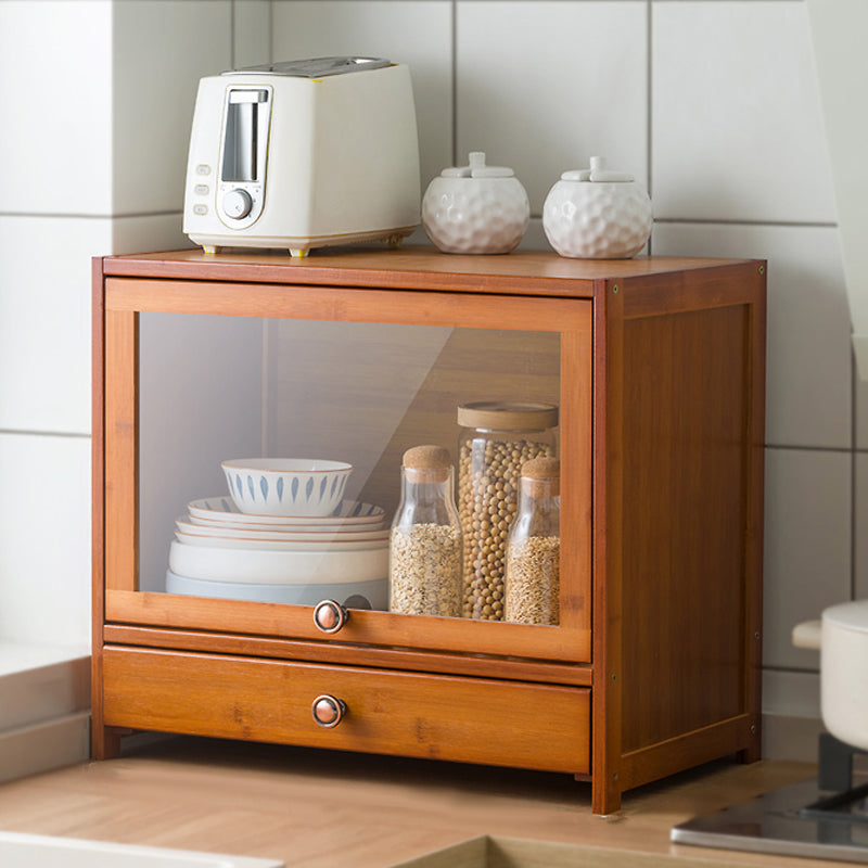 Contemporary Sideboard Cabinet Bamboo Sideboard with Drawers for Dining Room