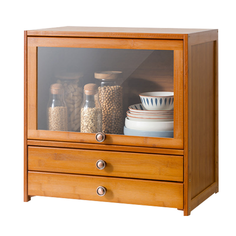 Contemporary Sideboard Cabinet Bamboo Sideboard with Drawers for Dining Room