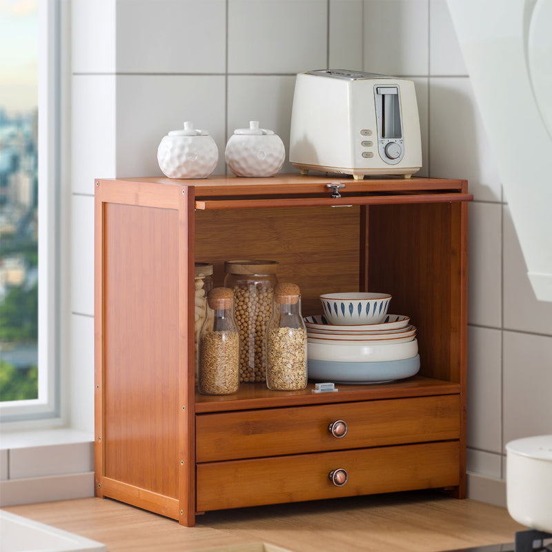 Contemporary Sideboard Cabinet Bamboo Sideboard with Drawers for Dining Room