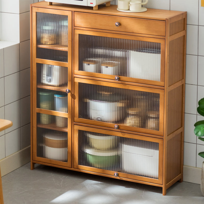 Contemporary Sideboard Cabinet Bamboo Sideboard with Doors for Kitchen