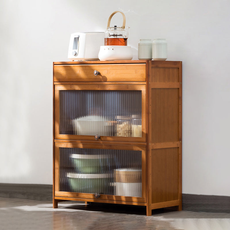 Contemporary Sideboard Cabinet Bamboo Sideboard with Doors for Kitchen