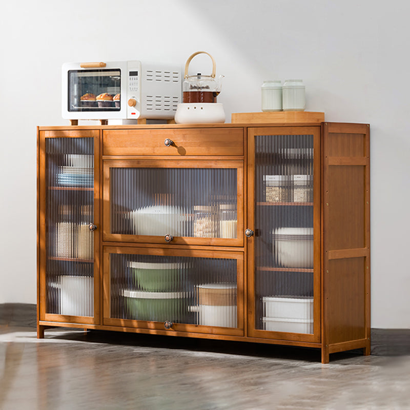 Contemporary Sideboard Cabinet Bamboo Sideboard with Doors for Kitchen