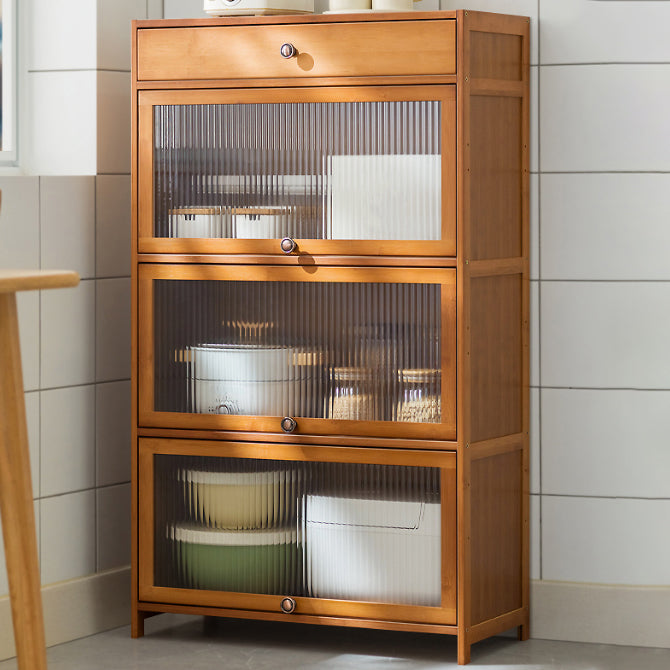 Contemporary Sideboard Cabinet Bamboo Sideboard with Doors for Kitchen