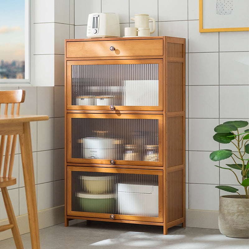 Contemporary Sideboard Cabinet Bamboo Sideboard with Doors for Kitchen