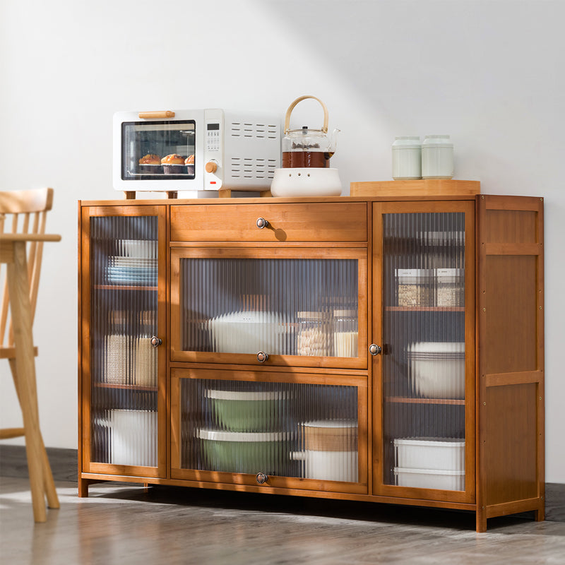 Contemporary Sideboard Cabinet Bamboo Sideboard with Doors for Kitchen