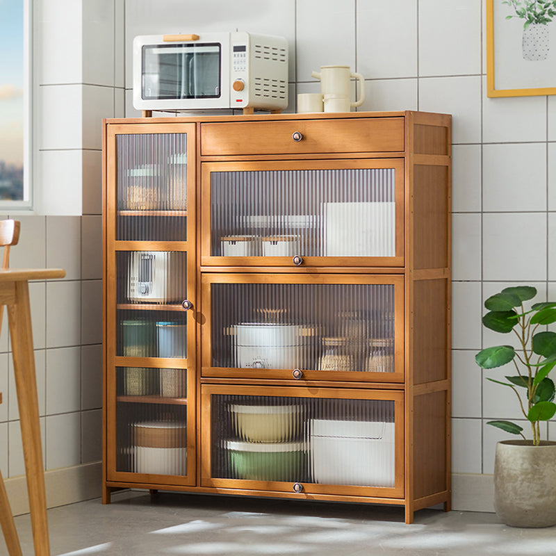 Contemporary Sideboard Cabinet Bamboo Sideboard with Doors for Kitchen