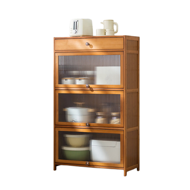 Contemporary Sideboard Cabinet Bamboo Sideboard with Doors for Kitchen