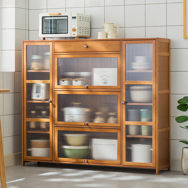 Contemporary Sideboard Cabinet Bamboo Sideboard with Doors for Kitchen