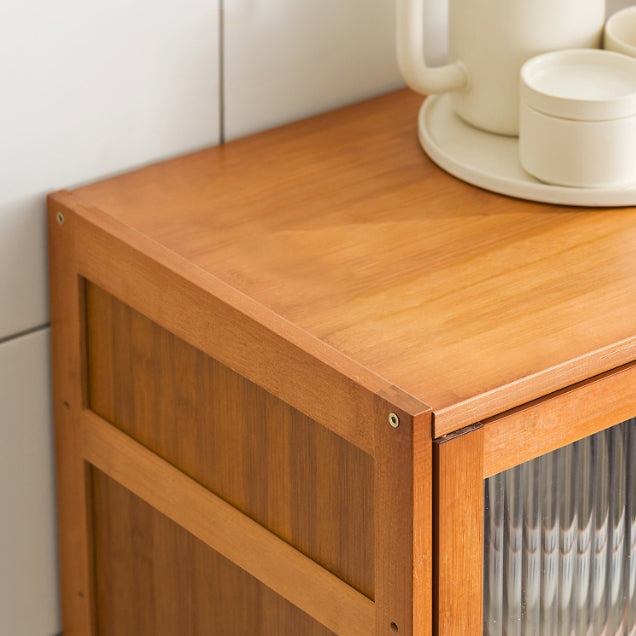 Contemporary Sideboard Cabinet Bamboo Sideboard with Doors for Kitchen