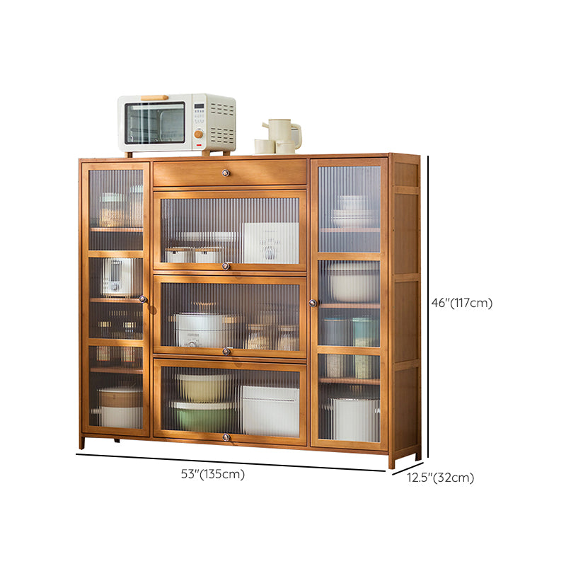 Contemporary Sideboard Cabinet Bamboo Sideboard with Doors for Kitchen