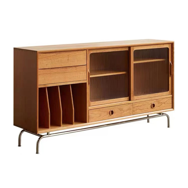 Contemporary Sideboard Cabinet Pine Sideboard with Doors for Kitchen