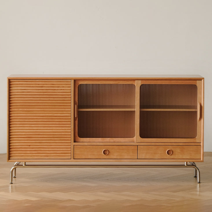 Contemporary Sideboard Cabinet Pine Sideboard with Doors for Kitchen