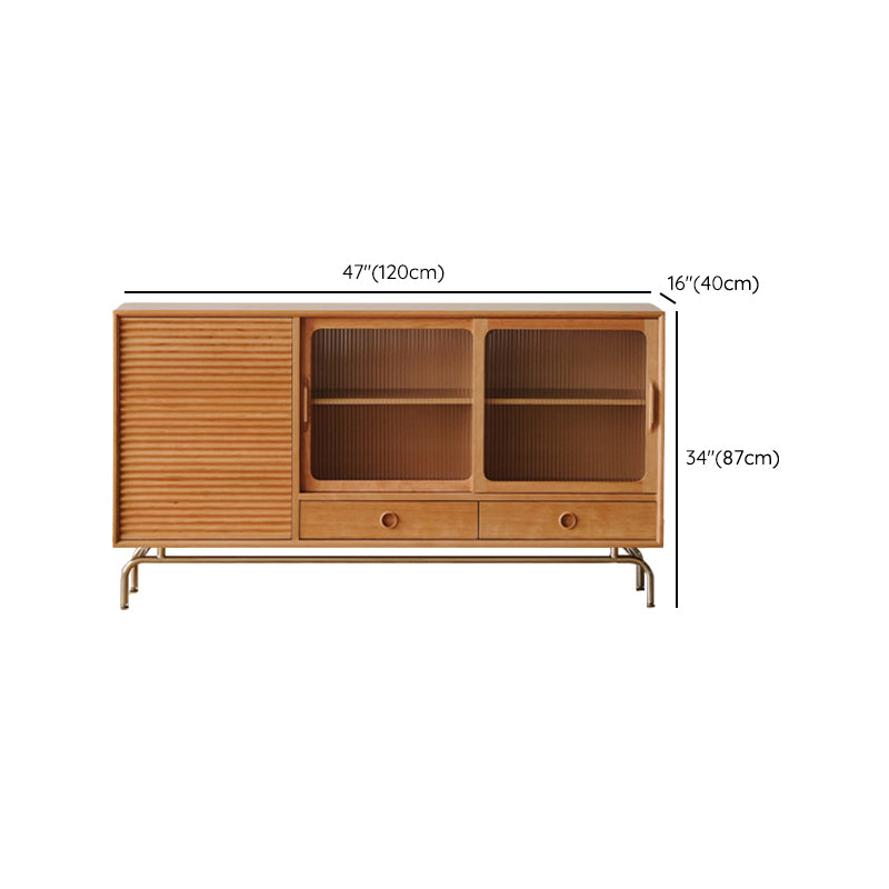 Contemporary Sideboard Cabinet Pine Sideboard with Doors for Kitchen