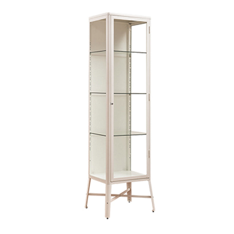 Modern Curio Cabinet Metal Storage Cabinet with Legs for Dining Room