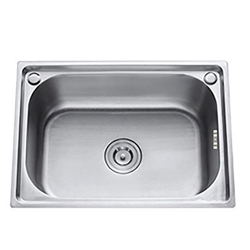 Modern Single Bowl Kitchen Sink Stainless Steel Sink with Basket Strainer