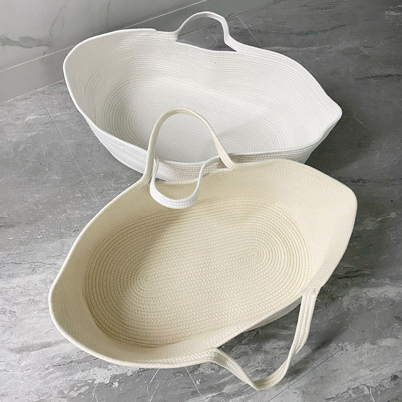 Upholstered Crib Cradle Oval Folding Moses Basket for Newborn