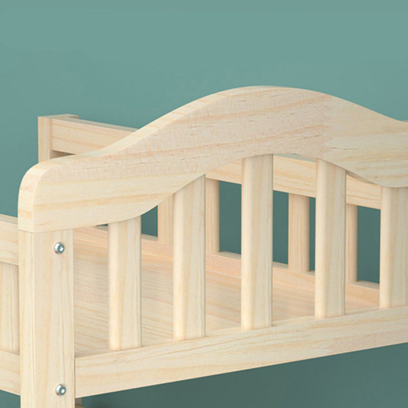 Modern Wooden Baby Changing Table Safety Rails Changing Table with Shelves