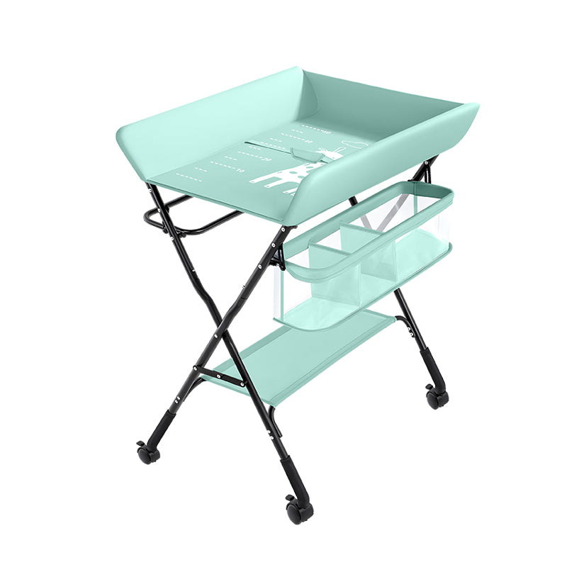 Basket Baby Changing Table Portable Folding Changing Table with Pad