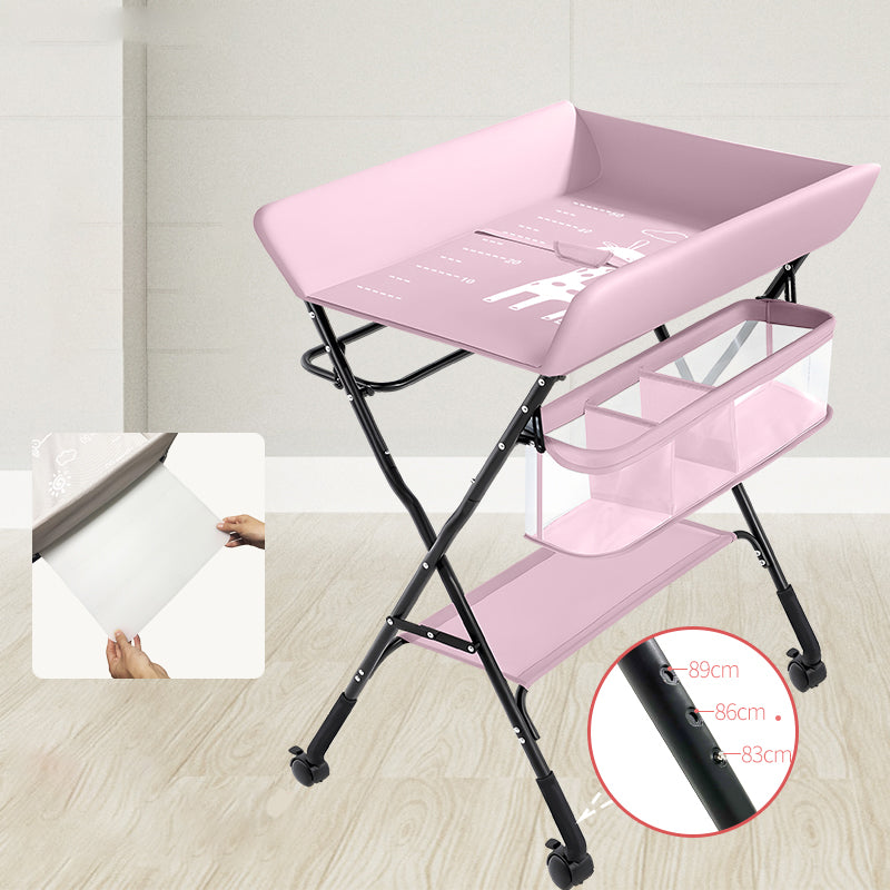 Basket Baby Changing Table Portable Folding Changing Table with Pad