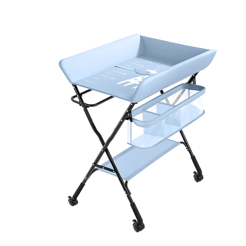 Basket Baby Changing Table Portable Folding Changing Table with Pad