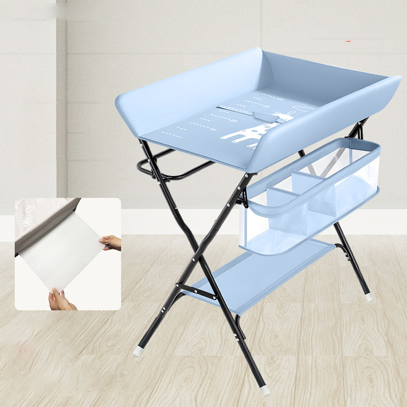 Basket Baby Changing Table Portable Folding Changing Table with Pad