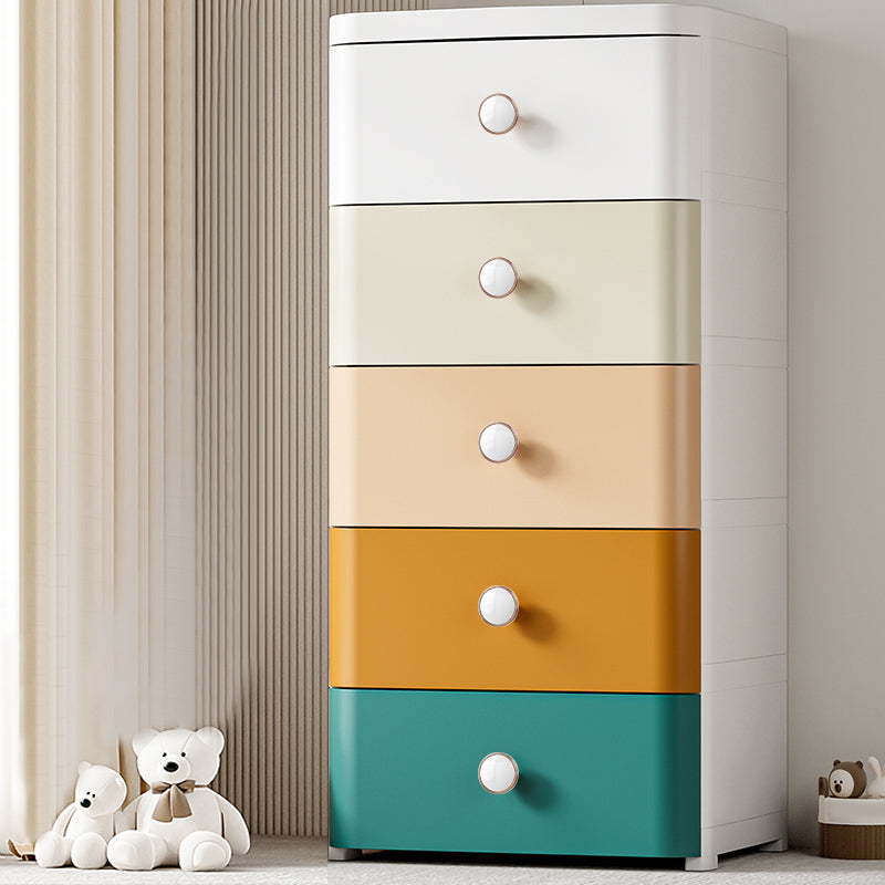 Northern Vertical Kids Nightstand Plastic Nursery Dresser for Bedroom