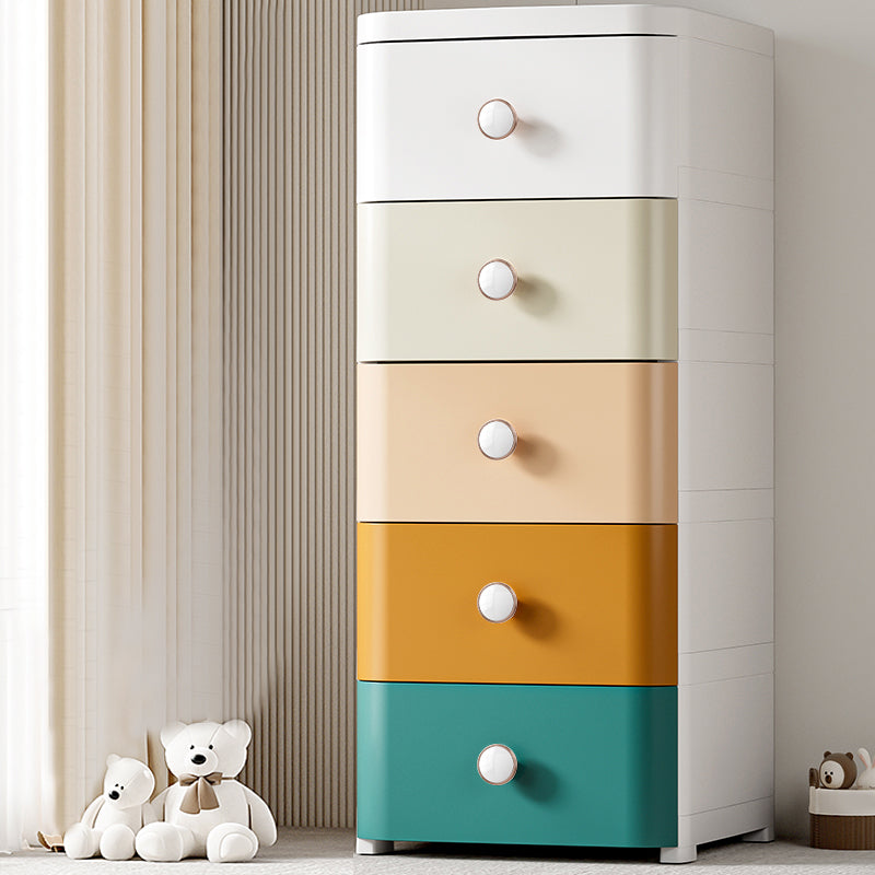 Northern Vertical Kids Nightstand Plastic Nursery Dresser for Bedroom