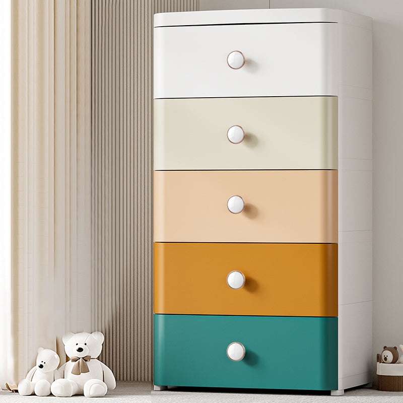 Northern Vertical Kids Nightstand Plastic Nursery Dresser for Bedroom