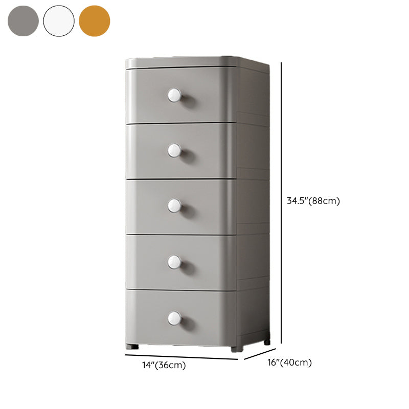 Northern Vertical Kids Nightstand Plastic Nursery Dresser for Bedroom