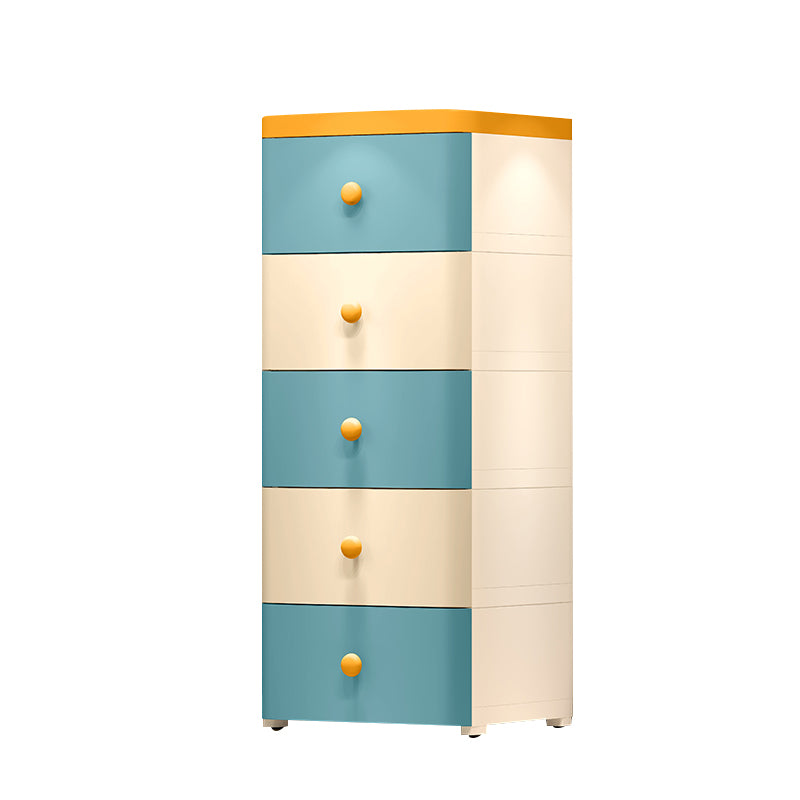 Scandinavian Vertical Kids Nightstand Plastic Nursery Dresser for Room