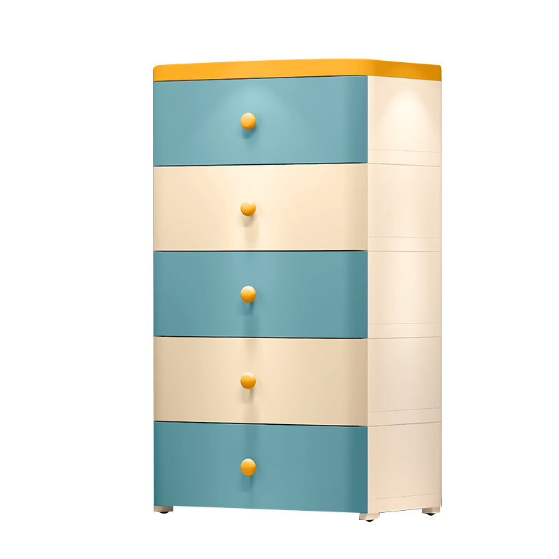 Scandinavian Vertical Kids Nightstand Plastic Nursery Dresser for Room