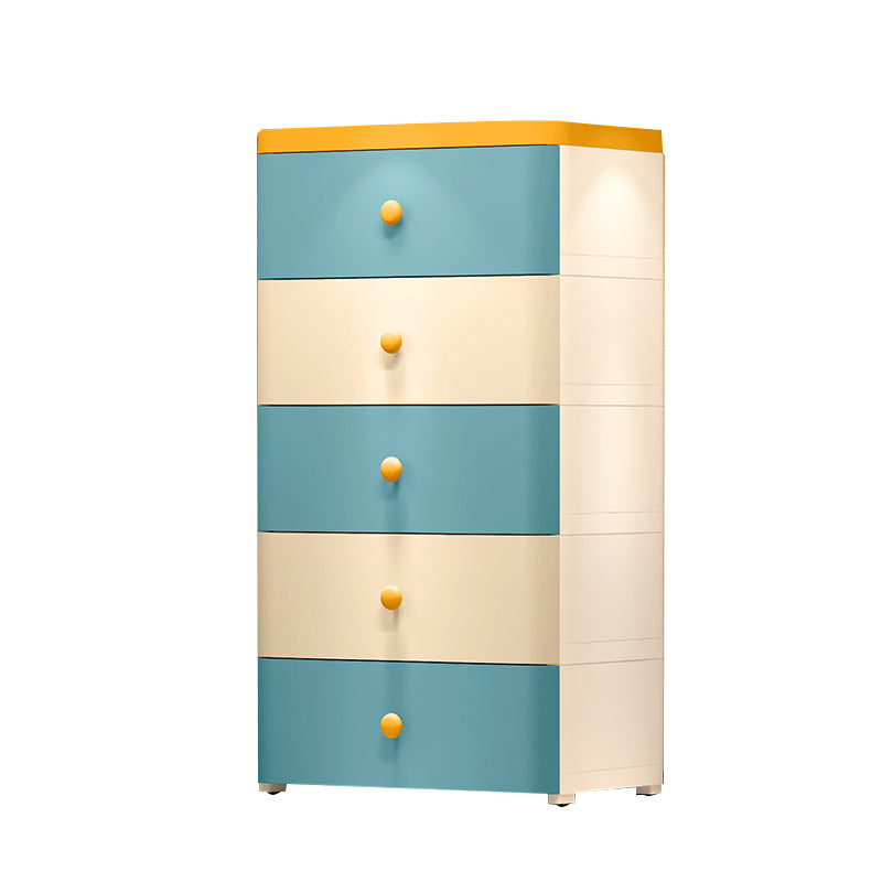 Scandinavian Vertical Kids Nightstand Plastic Nursery Dresser for Room