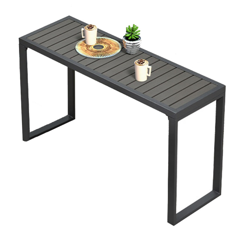 Modern 1/3/6 Pcs Picnic Table Wood Rectangular Dining Table Set in Black