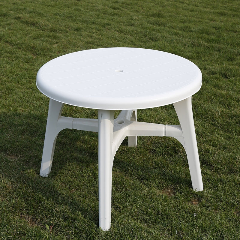 Modern Geometric Waterproof Courtyard Table Plastic Base Outdoor Table