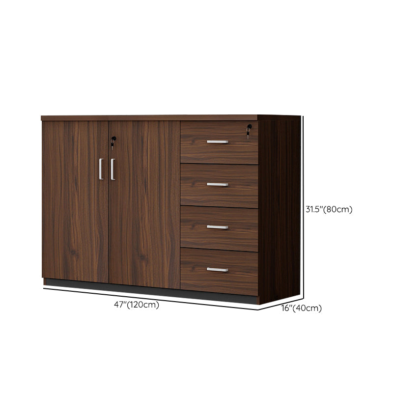 Contemporary Storage File Cabinet Wooden Frame Filing Cabinet