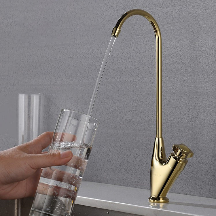 Contemporary Single Handle Kitchen Faucet Metal 1-Hold Bar Faucet