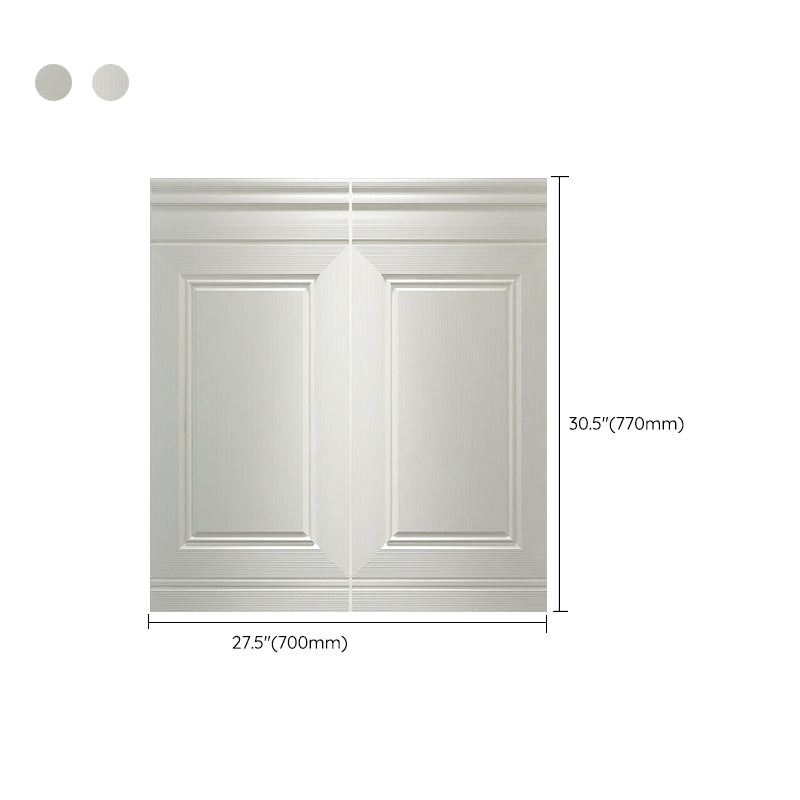 Glam Waterproof Wainscoting Solid Color Peel and Stick Indoor Wallboard