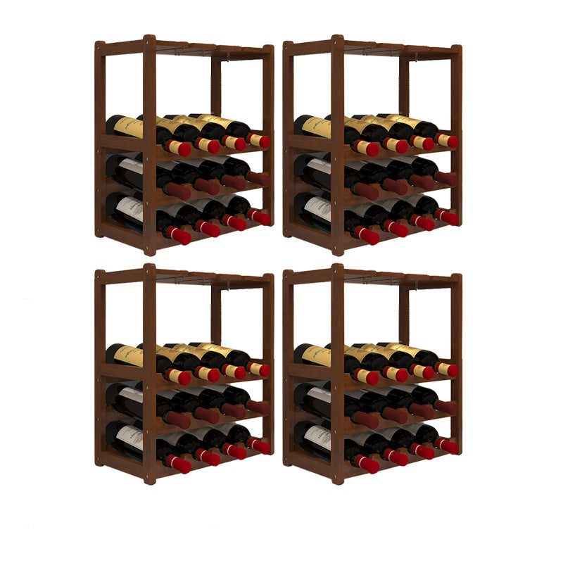 Modern Tabletop Wine Bottle Rack Solid Wood Wine Bottle Rack for Home