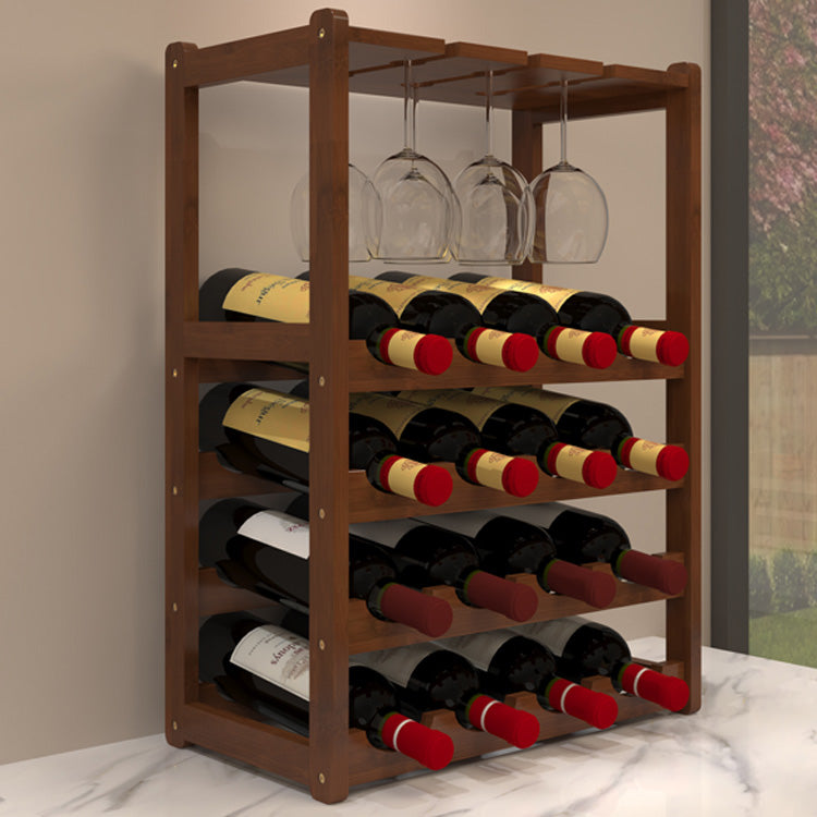 Modern Tabletop Wine Bottle Rack Solid Wood Wine Bottle Rack for Home