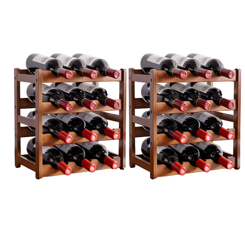 Modern Tabletop Wine Bottle Rack Solid Wood Wine Bottle Rack for Home