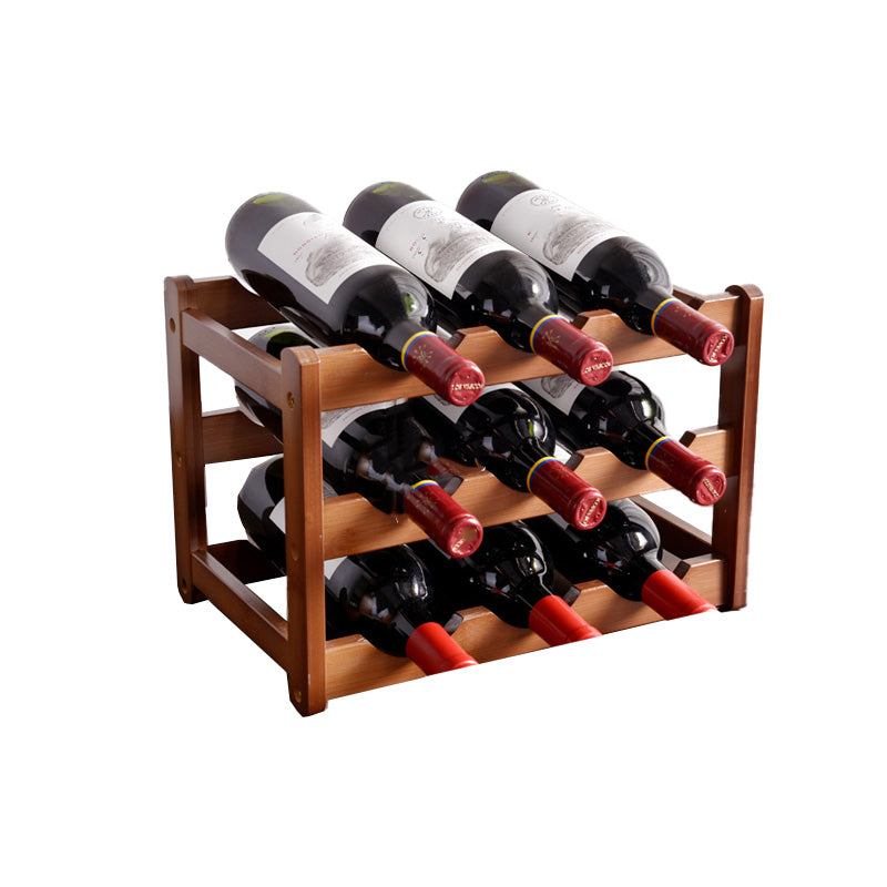 Modern Tabletop Wine Bottle Rack Solid Wood Wine Bottle Rack for Home