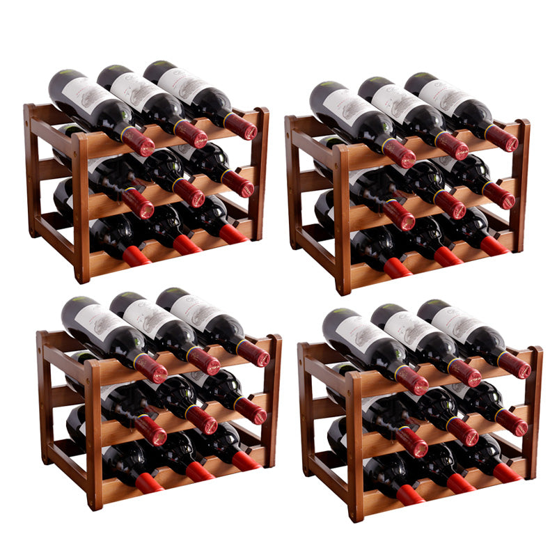 Modern Tabletop Wine Bottle Rack Solid Wood Wine Bottle Rack for Home