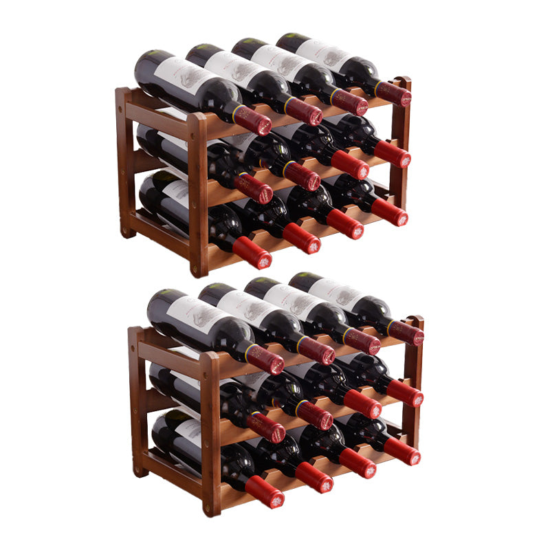 Modern Tabletop Wine Bottle Rack Solid Wood Wine Bottle Rack for Home