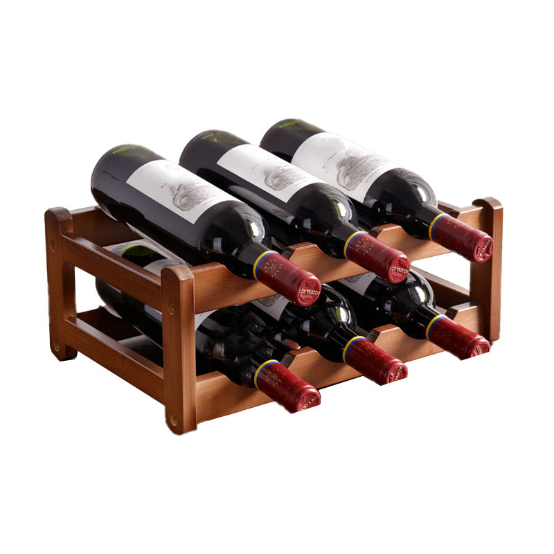 Modern Tabletop Wine Bottle Rack Solid Wood Wine Bottle Rack for Home